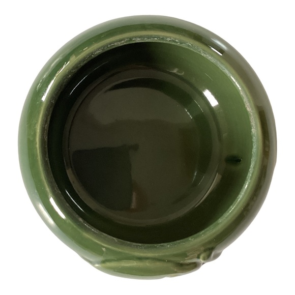 Majolica Elephant Mother And Baby Embossed Ceramic Planter Green Vintage EUC - Picture 9 of 13